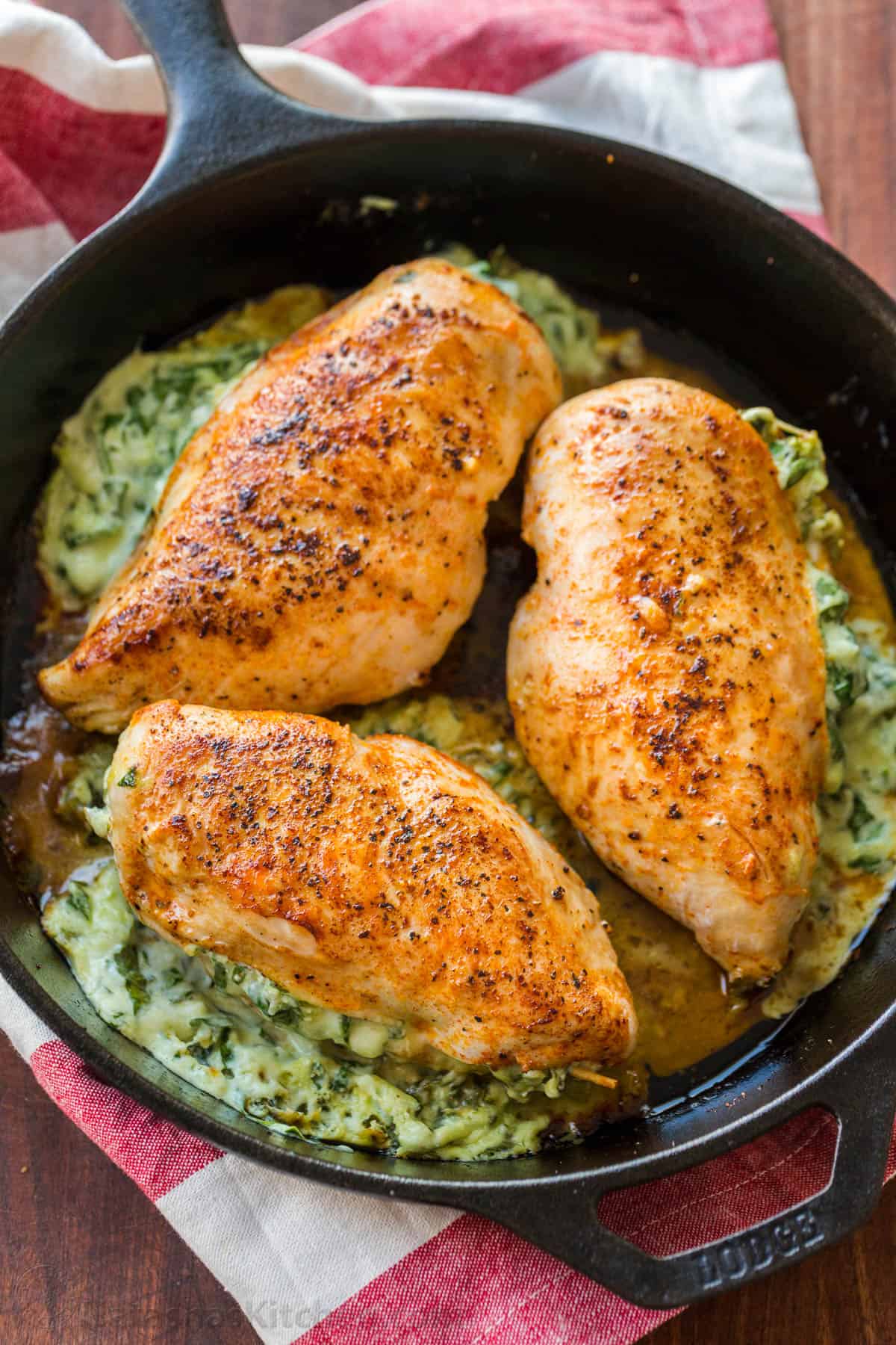 Juicy Cheesy Spinach Stuffed Chicken Breast in 45 Minutes